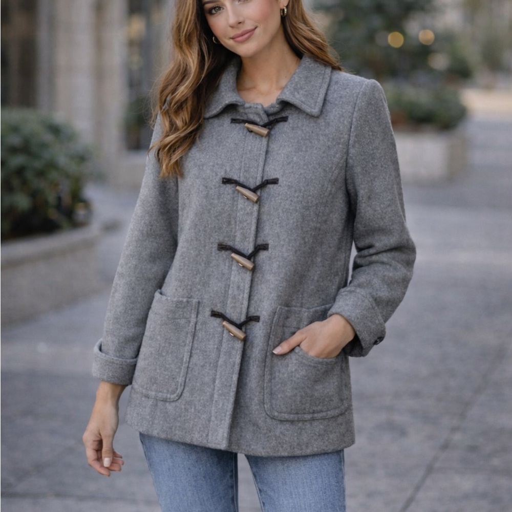 Banana Republic Gray Wool Pea Coat. Size Small. Great Condition. Career